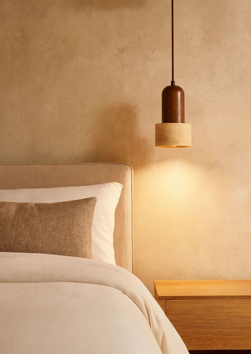 Opviq Lámpara de Araña Loer - Walnut y Beige